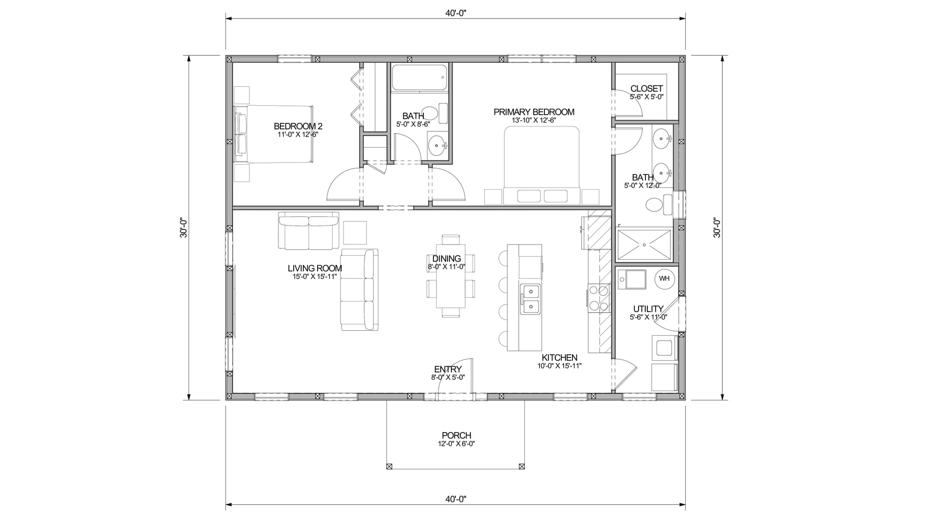 Modern Farmhouse I sample floor plan